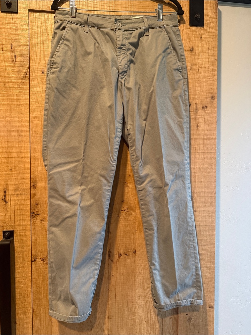 Ag Adriano Goldschmied Light Khaki Trousers